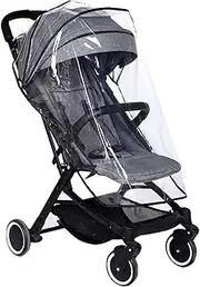 2 Pram Rain - Lightweight Stroller, Winter Stroller Accessory | Versatile Stroller Rain Shield, Rain Resistant Stroller, Travel Weather Shield for Windproof (Black)