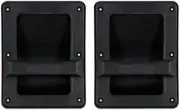 2 MR DJ HND97 9" X 7" Speaker Cabinet Plastic Bar Handles Black Recessed Heavy D
