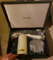 Neiman Marcus Unity Gardenia Candle/Candlestand/Snuffer Set Keepsake Box New