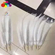 10/50 Pcs 20-80CM/8-32inch white silver Pheasant Tail Natural Feathers for diy