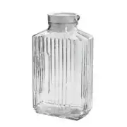 Anchor Hocking Glass Bistro Pitcher with White Stopper, 64-Ounce, Clear