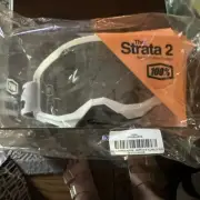 100% STRATA 2 Goggles -Offroad MX MTB Moto - CLEAR
