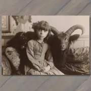 POSTCARD Girl Monster Weird Creepy Imaginary Friend Nightmare Scary Unusual Pet