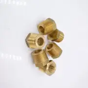 6 Pack 1/4" x 1/2" Female to Male Reducer Hex Bushing Pipe Adapter Fitting