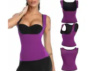 Neoprene Slimming Sweat Vest Body Shaper - Purple