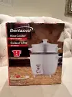 NEW! Brentwood 4 Cup Rice Cooker with Steamer Basket Accessory