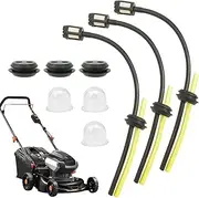 9 Pcs Universal Grass Trimmer Fuel Line with Fuel Primer Bulb and Fuel Tank Seal Grommet, for Brush Cutter Trimmer Mower Hedge Trimmer Mower Replacement Parts
