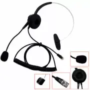T400 Headset Headphone For AVAYA / Lucent 2410 2420 5410 5420 5610 5620 Black