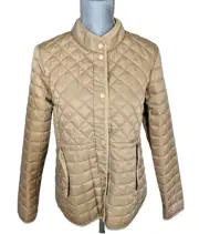 Rebecca Minkoff Tan Diamond Quilted Short Jacket, M, NWT $228.00