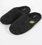 Fallout 4 76 New Vegas Vault Tec Slippers Logo Figure Shoes Black Size S/M L/XL