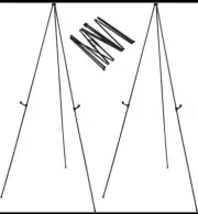 Folding Display Easel - Set Of 2 (Two) Magicfly Stands 63 Inch Black - Open Box