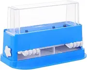 BATHVEVE Nail Cleaning Stick Holder Transparent Cosmetic Countertop Container Easy Access Dispenser Practical Storage for Cotton Swabs for Bathroom Organization