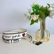 Kate Spade KF319 Script Logo Leather Bag Strap IN Meringue Multi