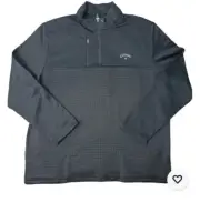 Callaway Men's Quarter Zip UPF 50 Sun Protection Pullover XXL, Caviar