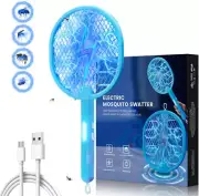 Mosquito Zapper Electric Fly Swatter - Bug Zapper Fly Swatter Racket, 2IN1 Folda