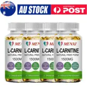 1-4 Bottles L-Carnitine Capsules 1500mg Fat Burner Weight Loss Antioxidant