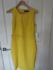 SANDRO FERRONE ITALIAN DRESS, YELLOW, SIZE 8, BNWT