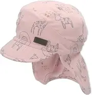 [Sterntaler] Girls' Peaked Cap with Neck Protection Zoo Sun Hat