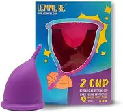 Lemme Be Z Cup - Reusable Menstrual Cup, Ultra Soft and Rash Free, FDA Approved | (Small, Purple)