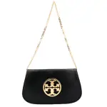 【TORY BURCH】REVA系列 皮革 手拿/側肩包(黑色)