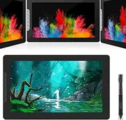 OGS Screen Drawing Screen, Passive Pressure-Sensitive Pen with 266 Points/Second Reading Speed, Full Lamination Technology + 178° Full Viewing Angle + 1920x1080 + 60° Tilt Sensor + 5080LPI,Metallic
