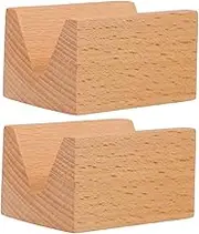 Cabilock 2pcs Taco Wooden Stand Sushi Counter Stand Food Tray Japanese Style Sushi Holder for Restaurants and Home Serving Design for Enhanced Dish Presentation