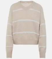 [Brunello Cucinelli] Brunello Cucinelli V-neck sweater AU 16 neutrals