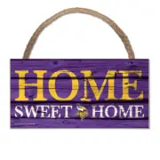 NFL Minnesota Vikings Home Sweet Wood Sign Wooden Wall Decoration Decor