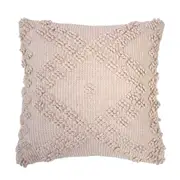 Bambury Home Decor Decorative Bronte Square Cushion Rosewater Cotton Woven