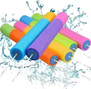 6 Pack Water Blaster Set for Kids & Adults, Foam Water Pistols Shoots up to 7...