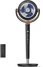 Dreo Standing Fan For Bedroom, 120°+120°Omni-directional Oscillating Fan, 85 ft Circulator With Remote, DC Motor Quiet Pedestal Room Fans, 8 Speeds, 3 Modes, 8H Timer, PolyFan 502 Black