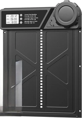 NEW Low Tech Battery Automatic Chicken Coop Door-Opens via Manual or Timer Mode