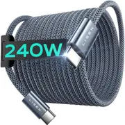 LISEN 240W USBC to USBC Cable, 1M USB C to USB C Charger Cable, 140W/100W/60W C to C Charger Cable Fast Charging Cord Type C Fit for iPhone 15 Pro Max Plus MacBook M3/2023 Air, iPad Pro Samsung