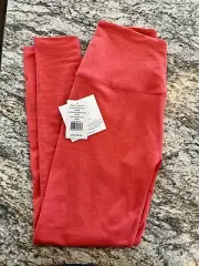 Spacedye At Your Leisure High Waisted Midi Legging - Coral Glow Heather Size M