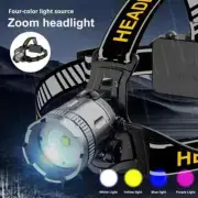 200000LM Headlamp Type-C Rechargeable Headlight Motion Sensor LED Head Torch