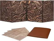 Lynx DND DM Screen 5e - D&D Dungeon Master 3D Faux Leather with Customizable Inserts Dungeons and Dragons GM / Game Accessories Gift for Man or Woman. Hide Your Dice Rolls, Maps & Books.