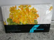 Vintage Fieldcrest Double Fitted Bottom Sheet "Forever Spring" Yellow Floral NIP