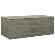 Garden Storage Box Poly Rattan 180x90x70 cm Grey vidaXL