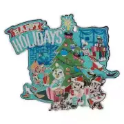 Santa Mickey Mouse And Friends Jumbo Holiday Pin In A Window Box LE Of Only 5000