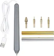 Hot Heated Foil Pens Set, USB Heat Foil Pen for Scrapbooking Tool Kits Gold & Silver Hot Foil Roll for Card Making Craft Scrapbooking Drawing Pen with USB Cable DC5V