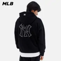 在飛比找momo購物網優惠-【MLB】大Logo拉鍊連帽外套 紐約洋基隊(3ATRB02