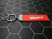 SUZUKI SWIFT CAR RED SUEDE KEYCHAIN *