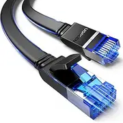 UGREEN Cat8 Ethernet Cable 15M,40Gbps 2000Mhz High Speed Flat Network Cord RJ45 Connector Shielded Gigabit LAN Wire Compatible with PS5 Xbox Switch PC Modem Router TV (Black)
