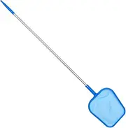 Kisangel 48 Pool Strainer Fish Pond Swimming Pool Scoop Net Pool Skimmer Net with Pole Pool Scoop Divider Net Pool Cleaner Net Pool Leaf Rake Swimming Pool Leaf Skimmer Mesh Partition Net