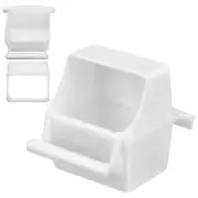 2 Pcs Splash-proof Food Box Transparent Bird Feeder Feeding Cups