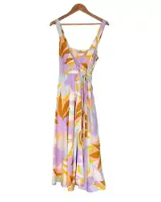 Mister Zimi Krystal Wrap Dress Size 10 Ohana Print Sleeveless Midi NWT
