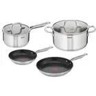 Tefal - Virtuoso Stainless Steel and Non-Stick Induction 4pc Cookware Set