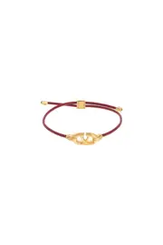 [VALENTINO GARAVANI] VALENTINO GARAVANI leather vlogo bracelet 'the bold OS Gold