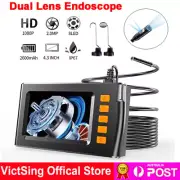 4.3" 1080P Digital Borescope Inspection Camera 8mm Two Lens Industrial Endoscope