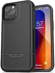 Encased Protective iPhone 12 Pro Max Case (2020 Rebel Armor) Heavy Duty Full Body Rugged Cover - Black